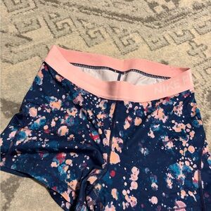 Nike Kids Splatter Print Shorts - Navy and Pink